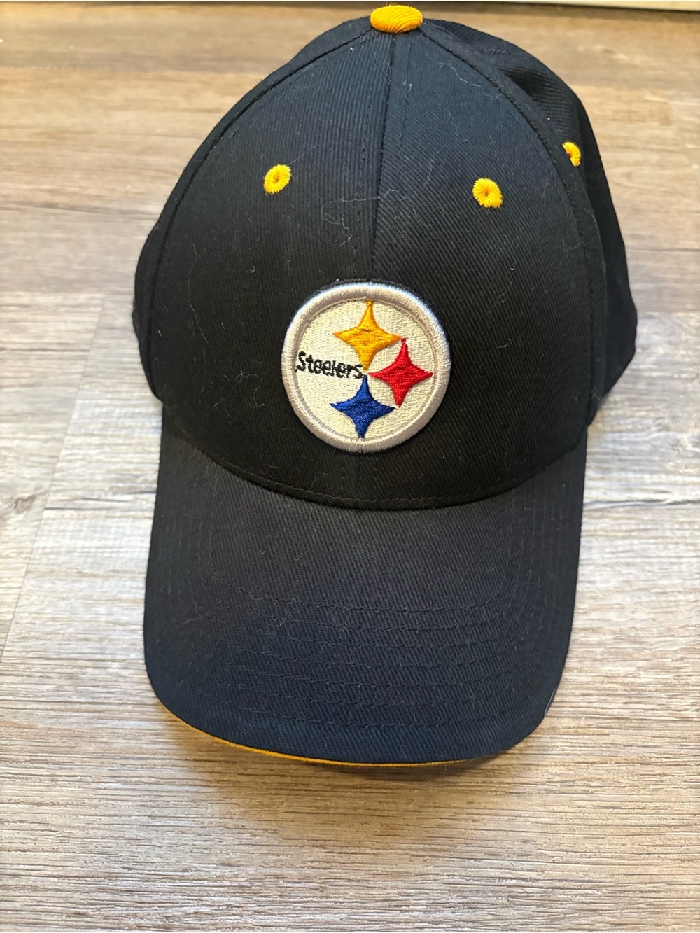 NFL Kids Black and Yellow Pittsburgh Steelers Embroidered Cap